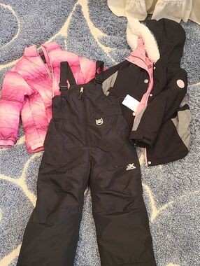 Kids Black Snow Bib Overalls - Waterproof Winter Pants